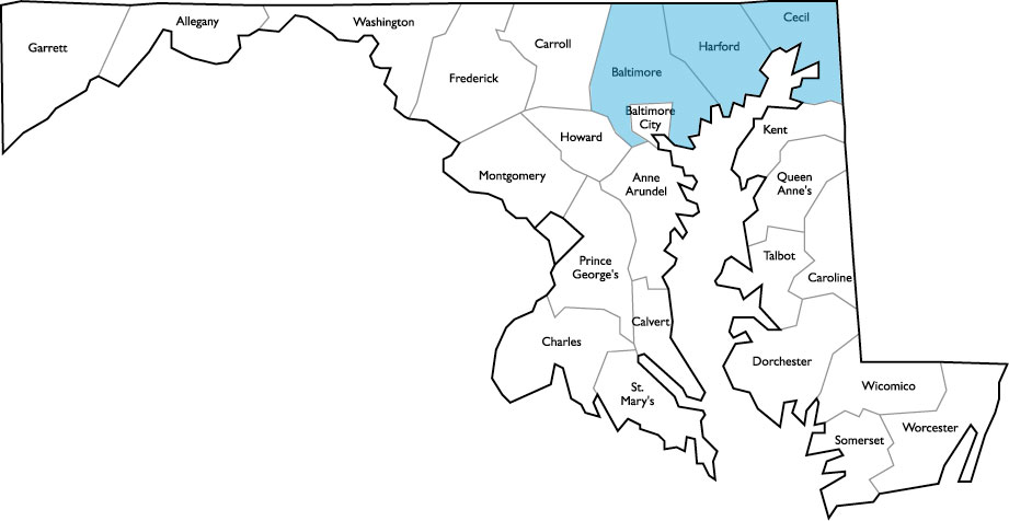 Maryland County Map